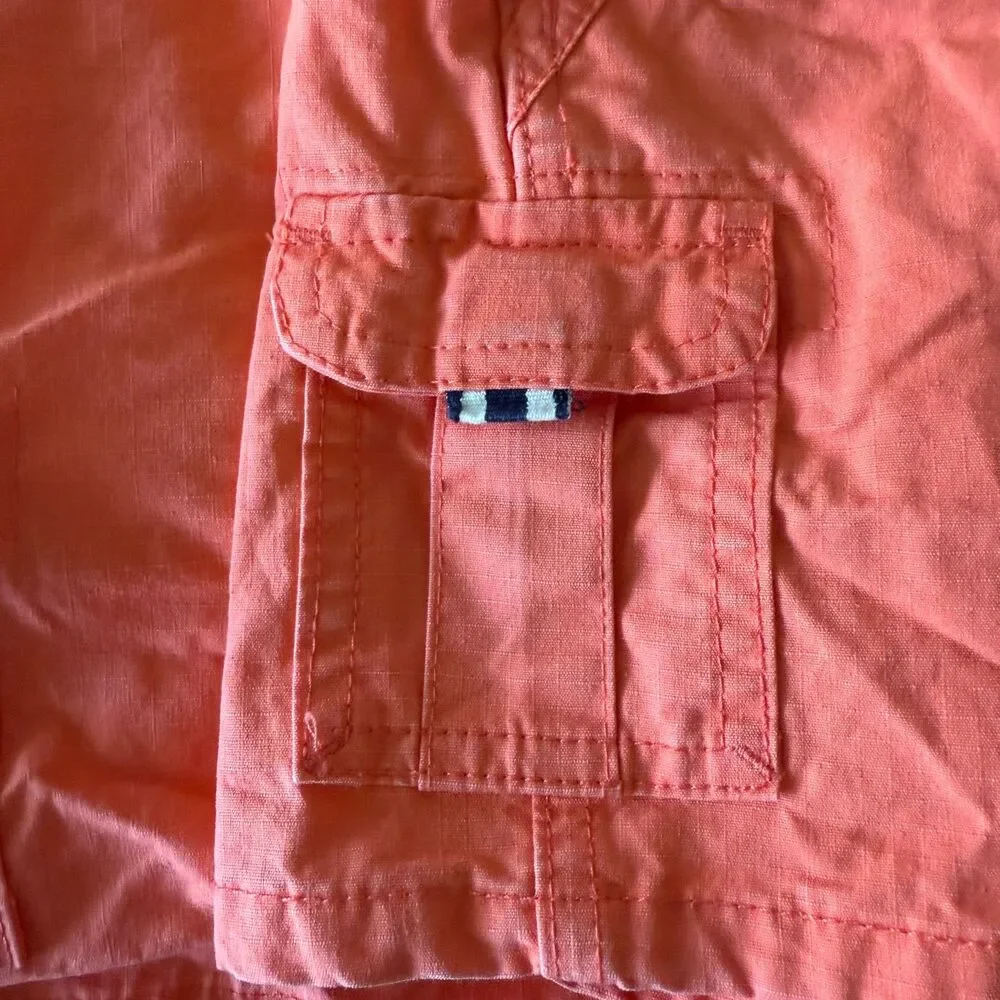 Vintage OshKosh B'gosh Neon Orange Shortalls Overalls in 2T 🧡